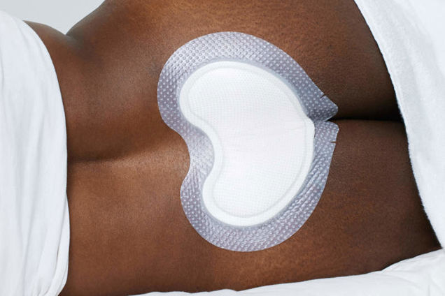 Biatain Silicone Fit  applied to the sacral region.