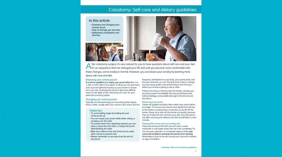 Colostomy Selfcare & dietary guidelines